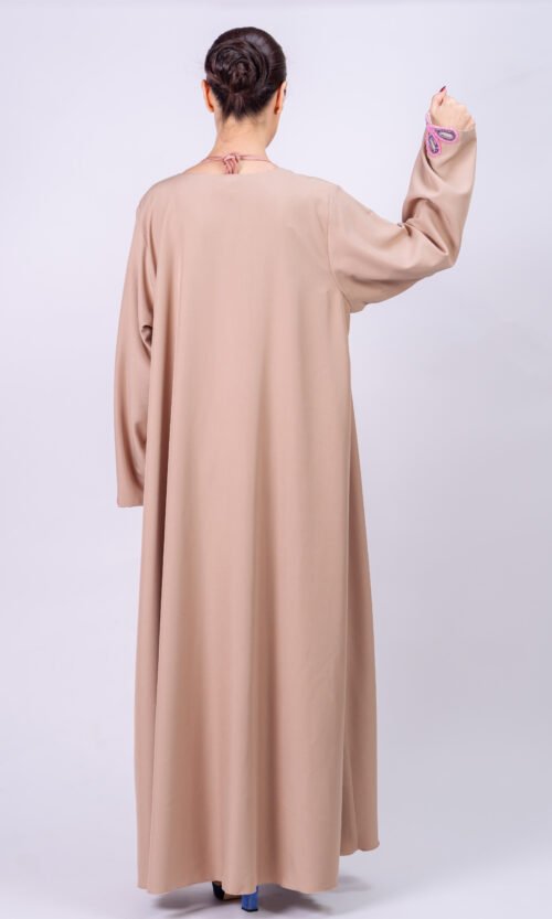 Noir Palm Embroidered Abaya – MS87 - Image 5