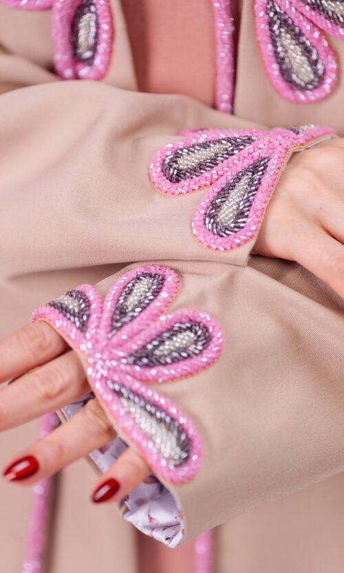 Noir Palm Embroidered Abaya – MS87 - Image 6