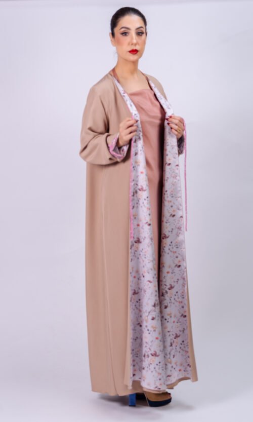 Noir Palm Embroidered Abaya – MS87 - Image 8