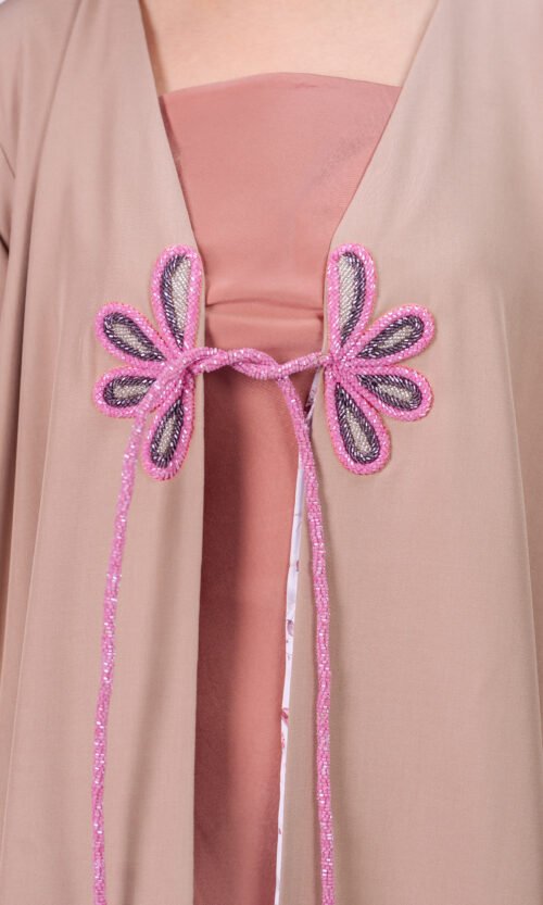 Noir Palm Embroidered Abaya – MS87 - Image 9